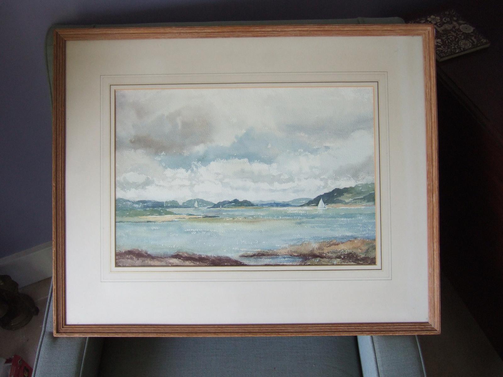 Mary Williams RWA (1911-2002): Watercolour. "Poole Harbour, Morning" (1 of 4) Mary Williams RWA (1911-2002): Watercolour. "Poole Harbour, Morning" (1 of 4)