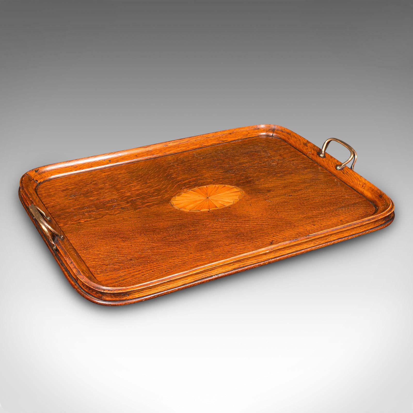 Antique Tipple Serving Tray, English, Oak, Boxwood, Afternoon Tea - Edwardian (1 of 8) Antique Tipple Serving Tray, English, Oak, Boxwood, Afternoon Tea - Edwardian (1 of 8)