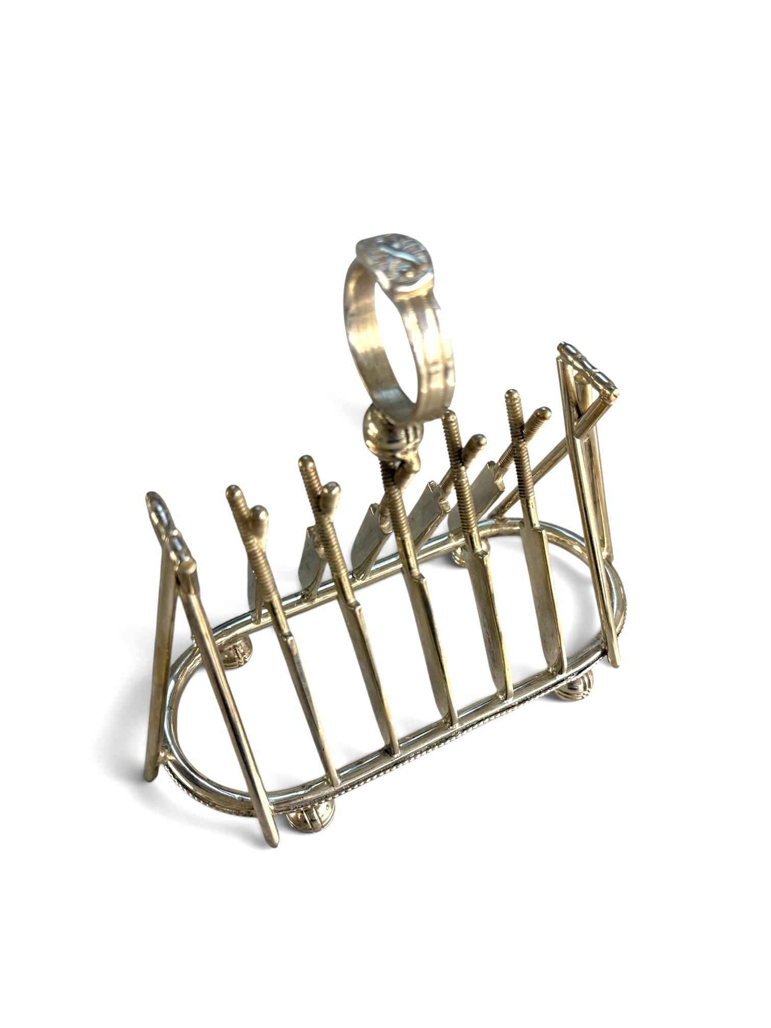 Victorian Silver Plated Novelty Cricket Toast Rack c.1900 (1 of 7) Victorian Silver Plated Novelty Cricket Toast Rack c.1900 (1 of 7)