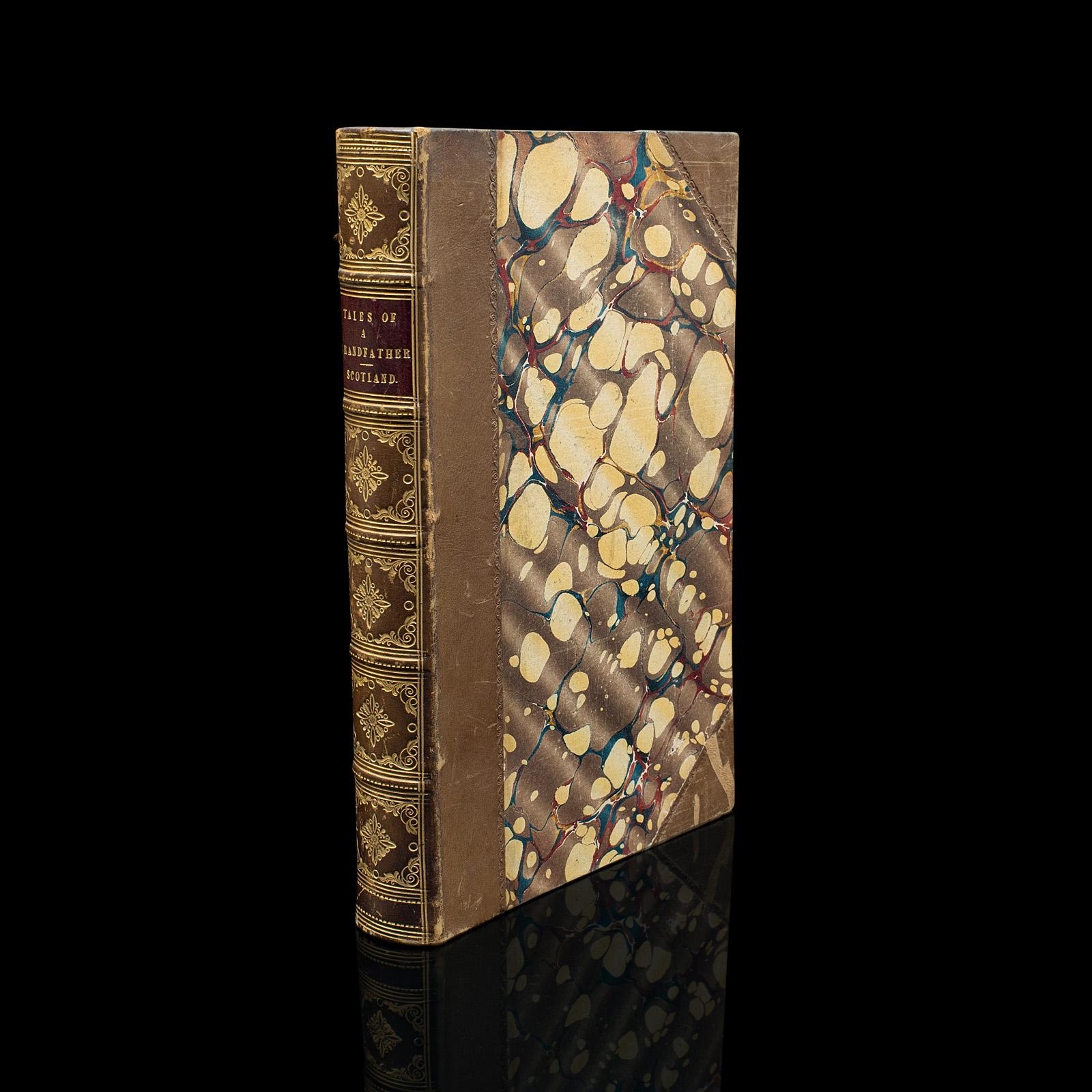 Antique Scottish History Book, Tales of a Grandfather, Walter Scott - Victorian (1 of 12)