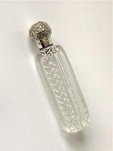 Gorgeous Edwardian Silver & Cut Glass Scent Bottle (1 of 7)