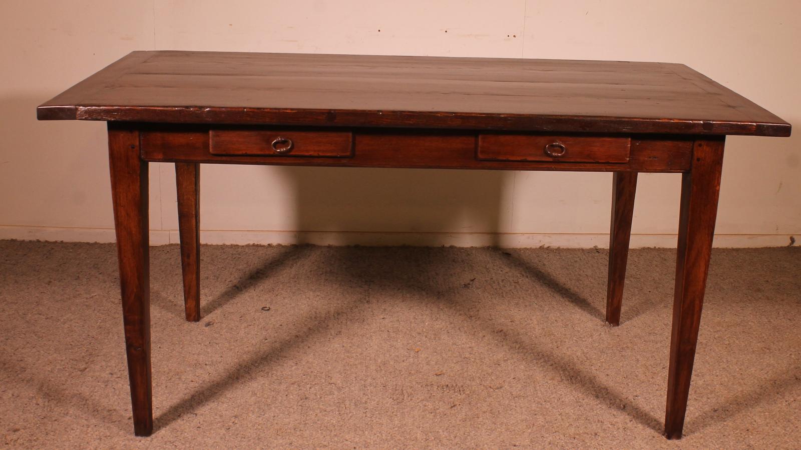 Oak Table or Desk - 19th Century (1 of 10)