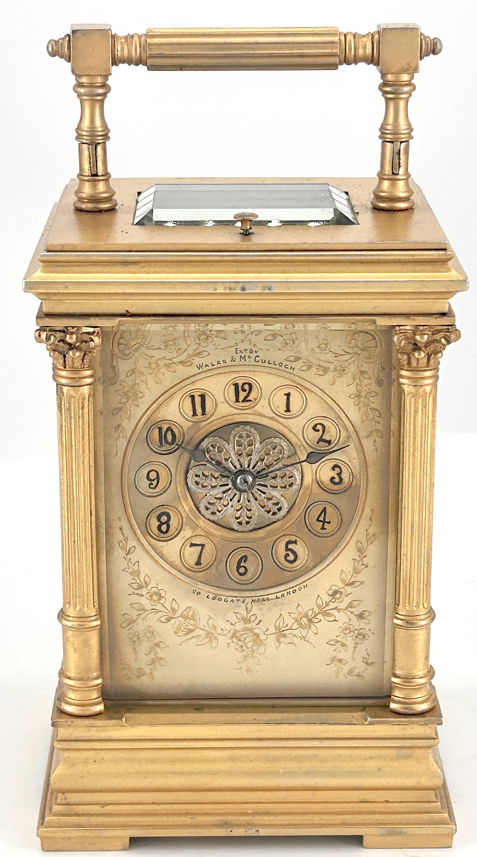Impressive Large Architectural Antique French 8-day Repeater Carriage Clock C1870 – With Masked Dial (1 of 11) Impressive Large Architectural Antique French 8-day Repeater Carriage Clock C1870 – With Masked Dial (1 of 11)