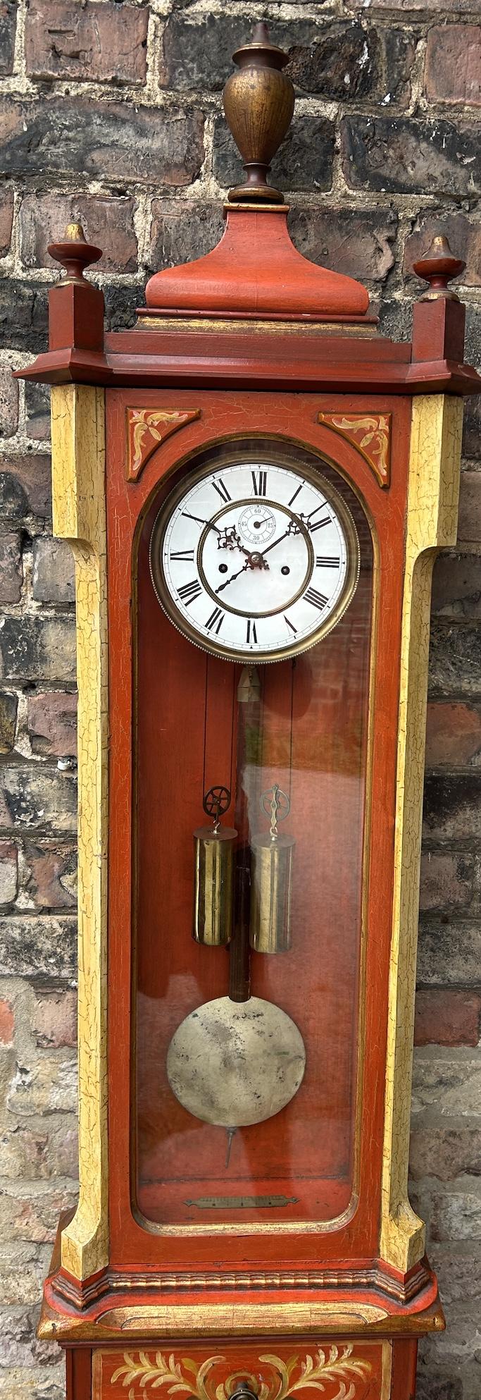 Fantastic Rare Chinoiserie Case Floor Regulator Clock – Ca 1870 (1 of 16)