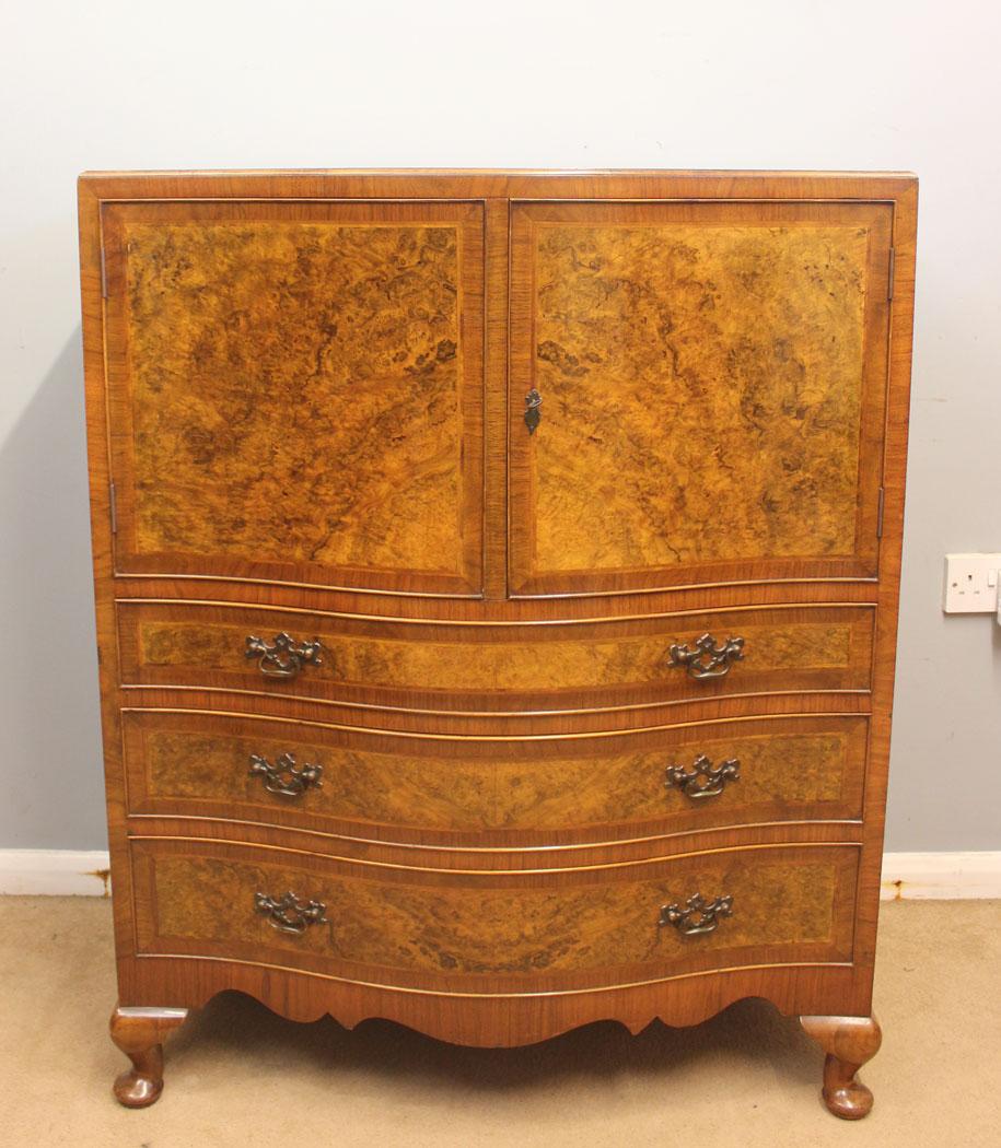Antique Burr Walnut Tallboy Chest Drawers (1 of 15) Antique Burr Walnut Tallboy Chest Drawers (1 of 15)