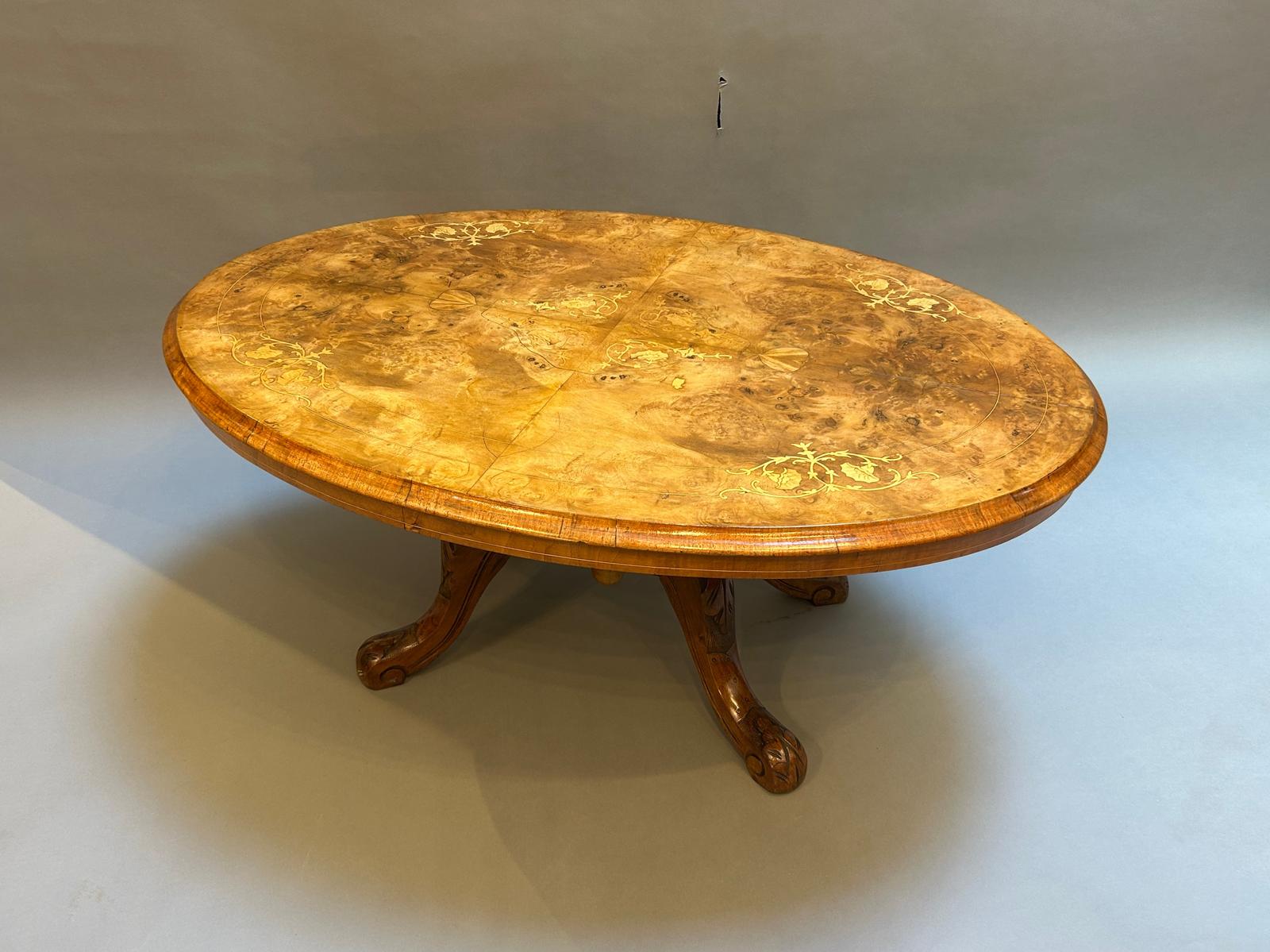 Victorian Oval Walnut Coffee Table (1 of 10) Victorian Oval Walnut Coffee Table (1 of 10)