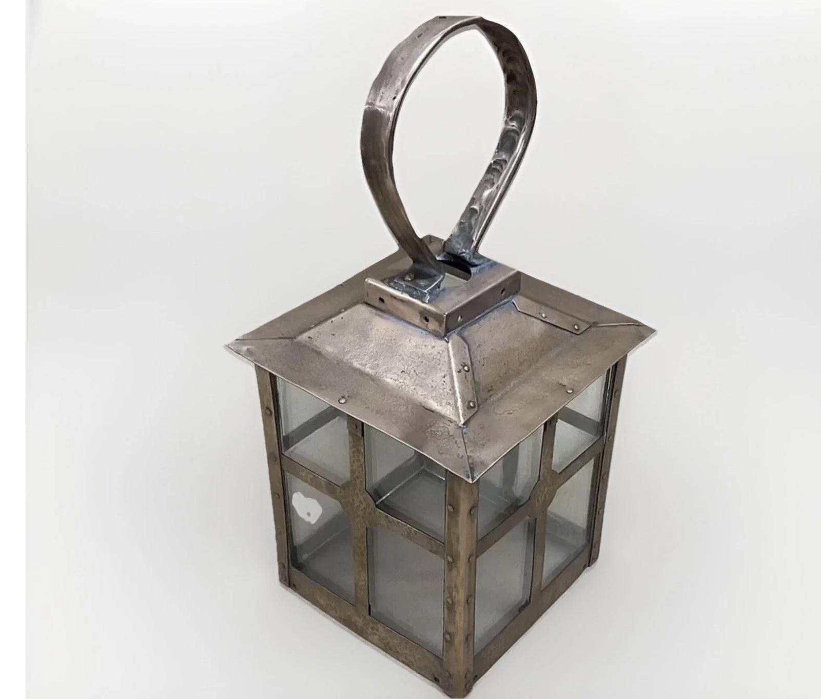 Arts and Crafts Copper and Glass Lantern Antique Victorian C1900 (1 of 5) Arts and Crafts Copper and Glass Lantern Antique Victorian C1900 (1 of 5)