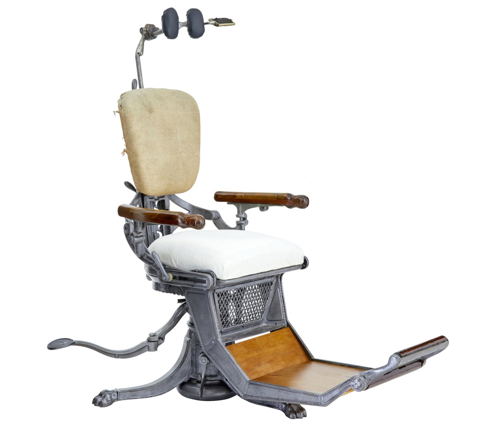 19th Century American Decorative Cast Iron Dentist Chair (1 of 11)