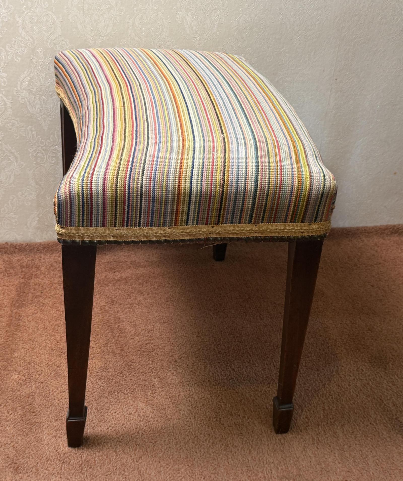 Late 18th Century Mahogany Stool with Square Tapering Leg (1 of 5) Late 18th Century Mahogany Stool with Square Tapering Leg (1 of 5)