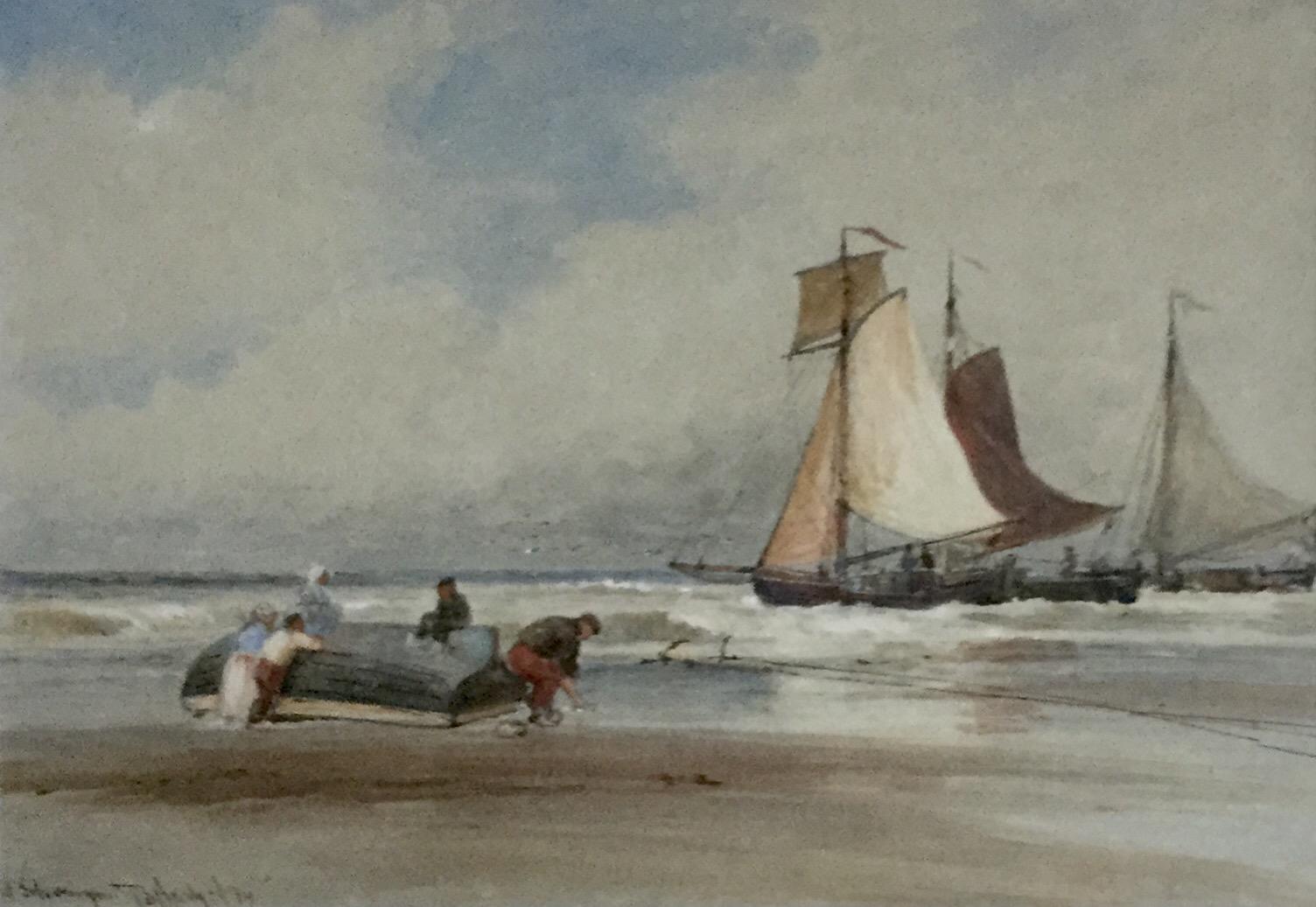 Thomas Bush Hardy Watercolour ‘at Scheveningen, Netherlands’ (1 of 3)