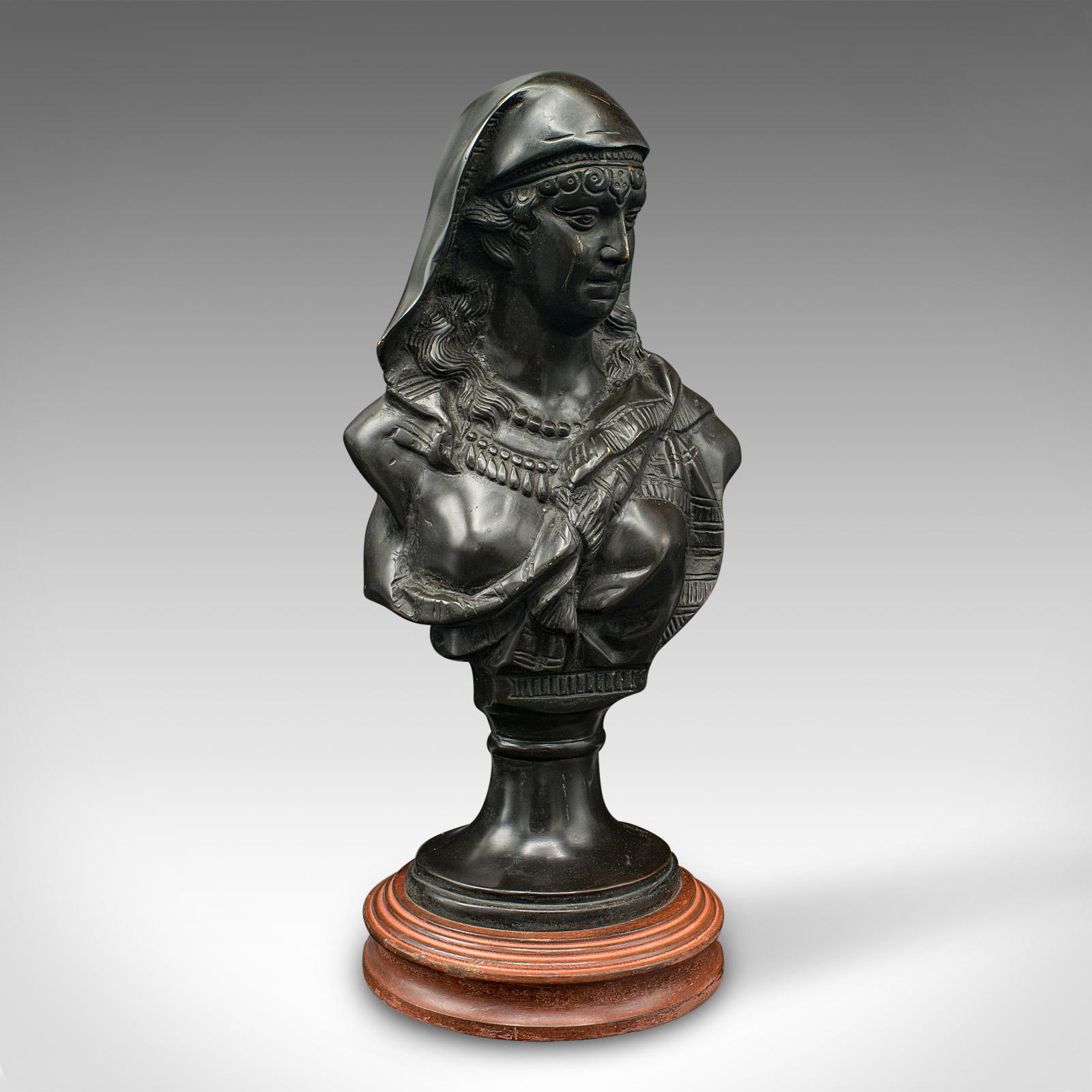 Antique Portrait Bust, French, Decor, Female Bronze Statue c.1900 (1 of 10)