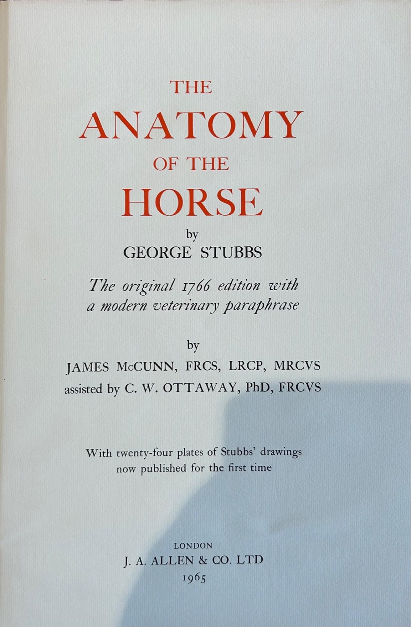 George Stubbs - Immaculate Copy 1965 Anatomy of the Horse (1 of 6)
