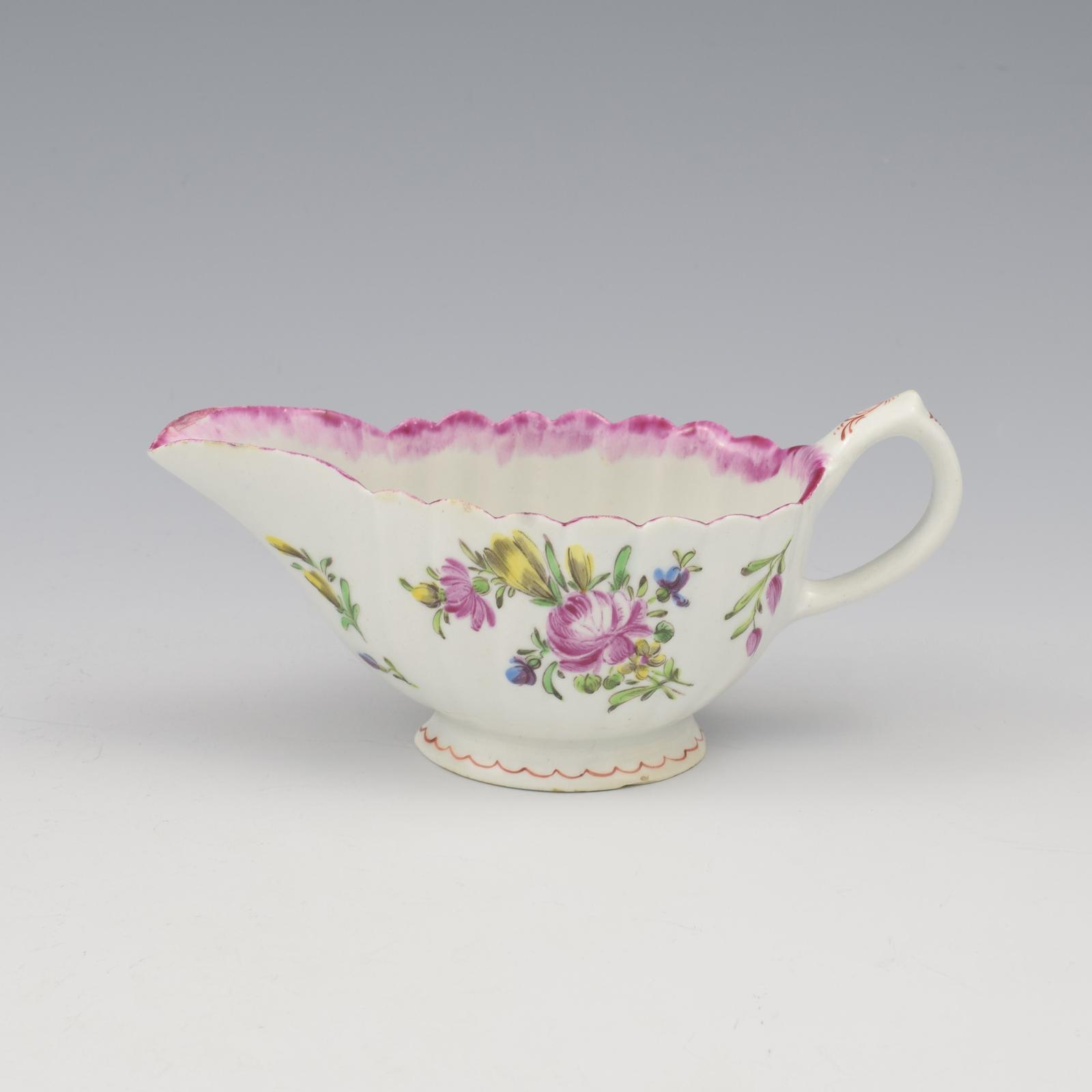 Pretty Bow Porcelain Small Fluted Sauce Boat c.1765 (1 of 14) Pretty Bow Porcelain Small Fluted Sauce Boat c.1765 (1 of 14)
