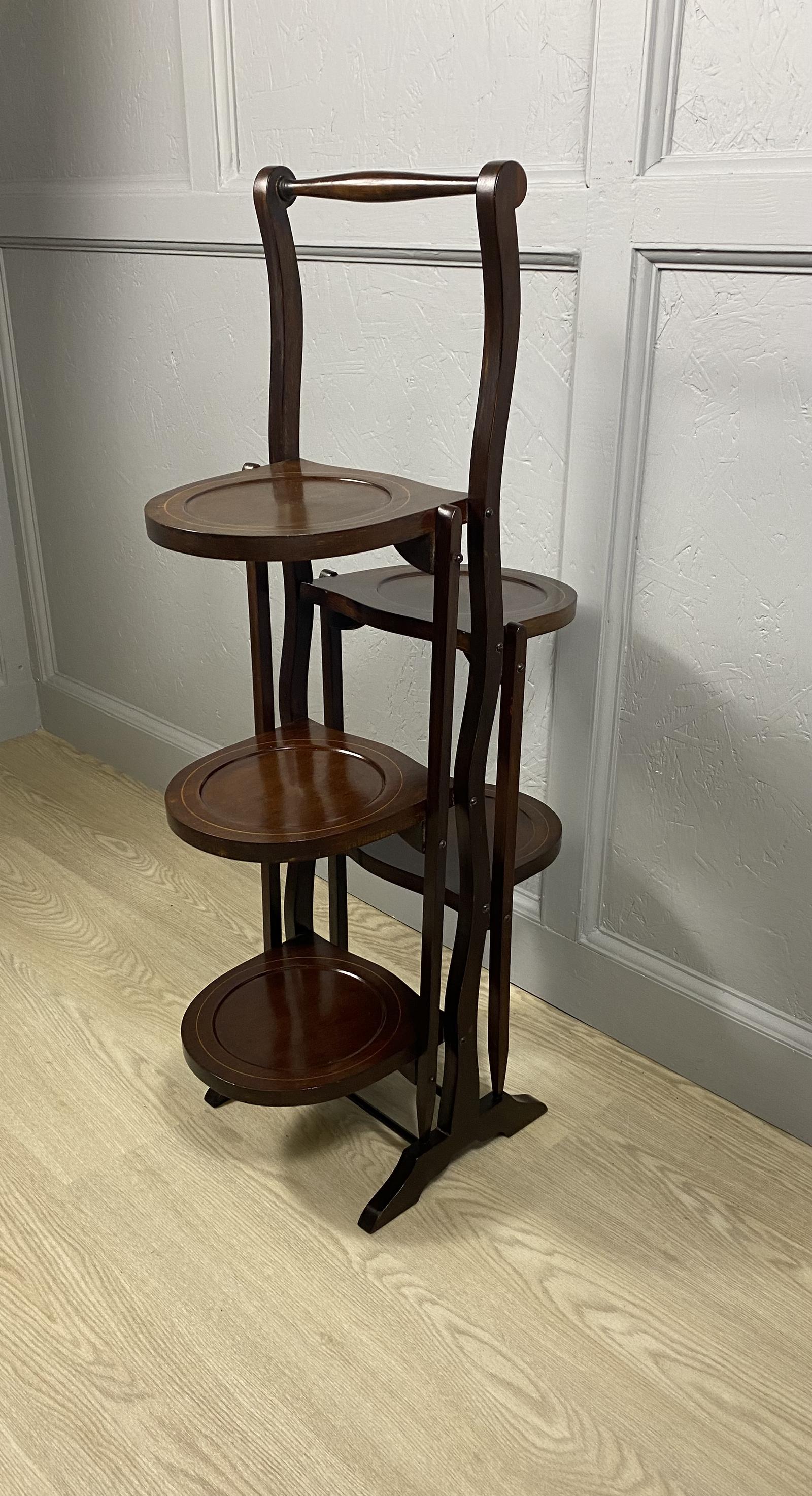 Edwardian Mahogany Folding Cake Stand (1 of 10)