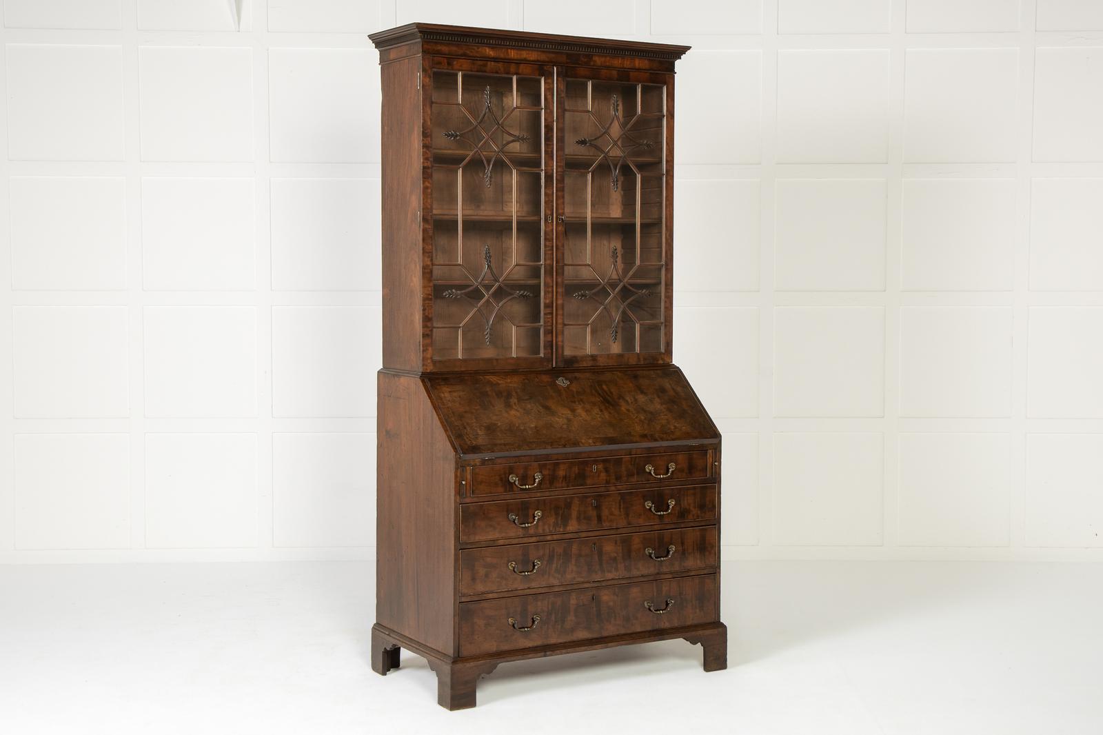 18th Century English Mahogany Secretaire Bureau Bookcase / Cabinet (1 of 14) 18th Century English Mahogany Secretaire Bureau Bookcase / Cabinet (1 of 14)
