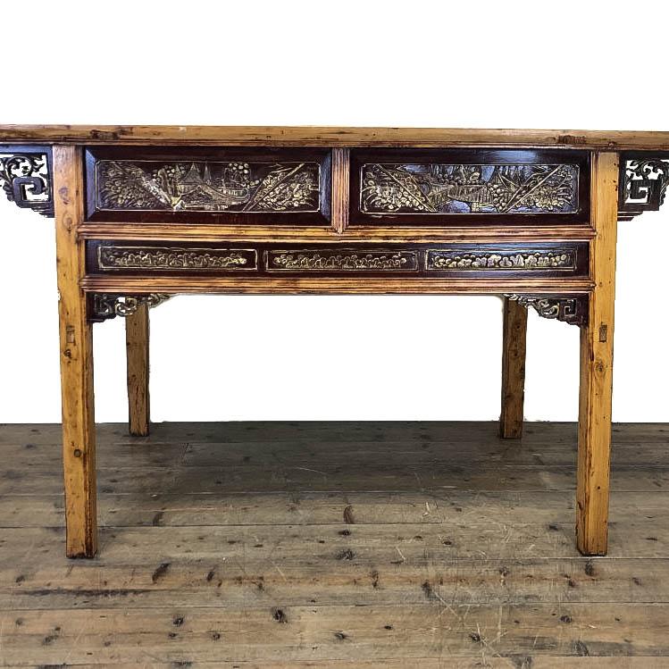 Antique Chinese Elm Serving Sideboard (1 of 9) Antique Chinese Elm Serving Sideboard (1 of 9)