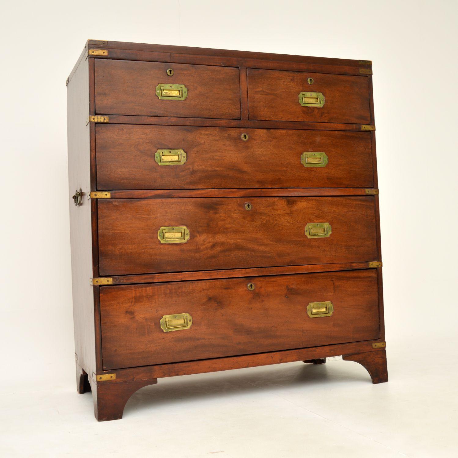 Antique Mahogany Military Campaign Chest of Drawers (1 of 12) Antique Mahogany Military Campaign Chest of Drawers (1 of 12)