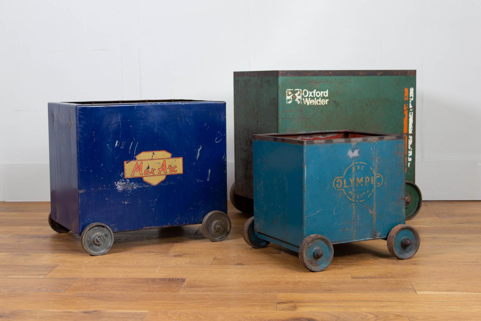 Vintage Industrial Welders Trolleys Bins c.1950 (1 of 13) Vintage Industrial Welders Trolleys Bins c.1950 (1 of 13)