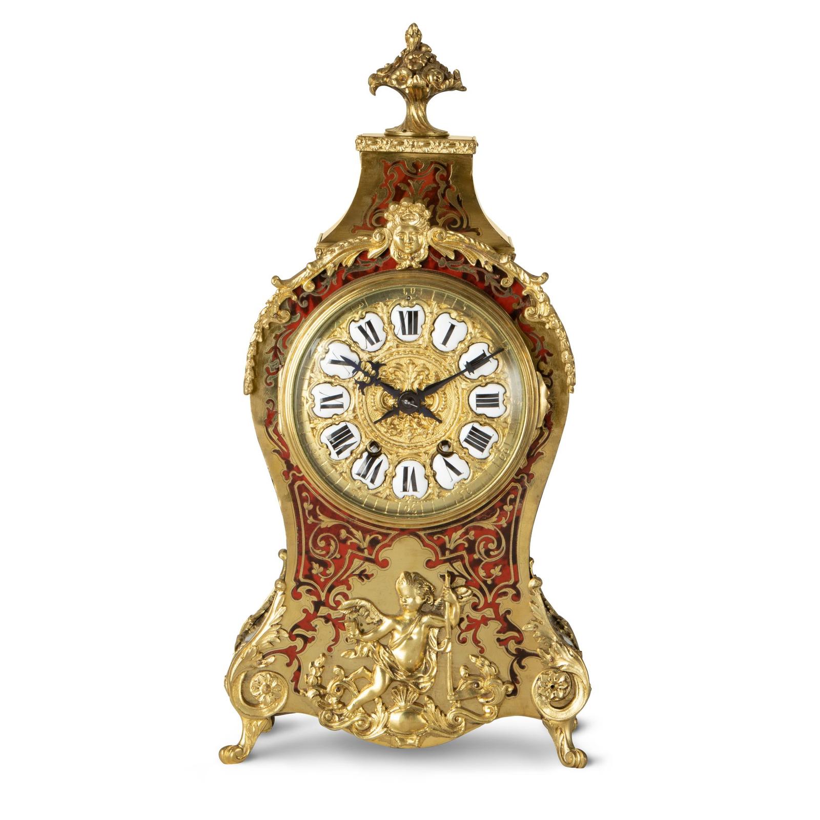 Tortoiseshell & Brass Inlaid French Striking Boulle Clock (1 of 2)