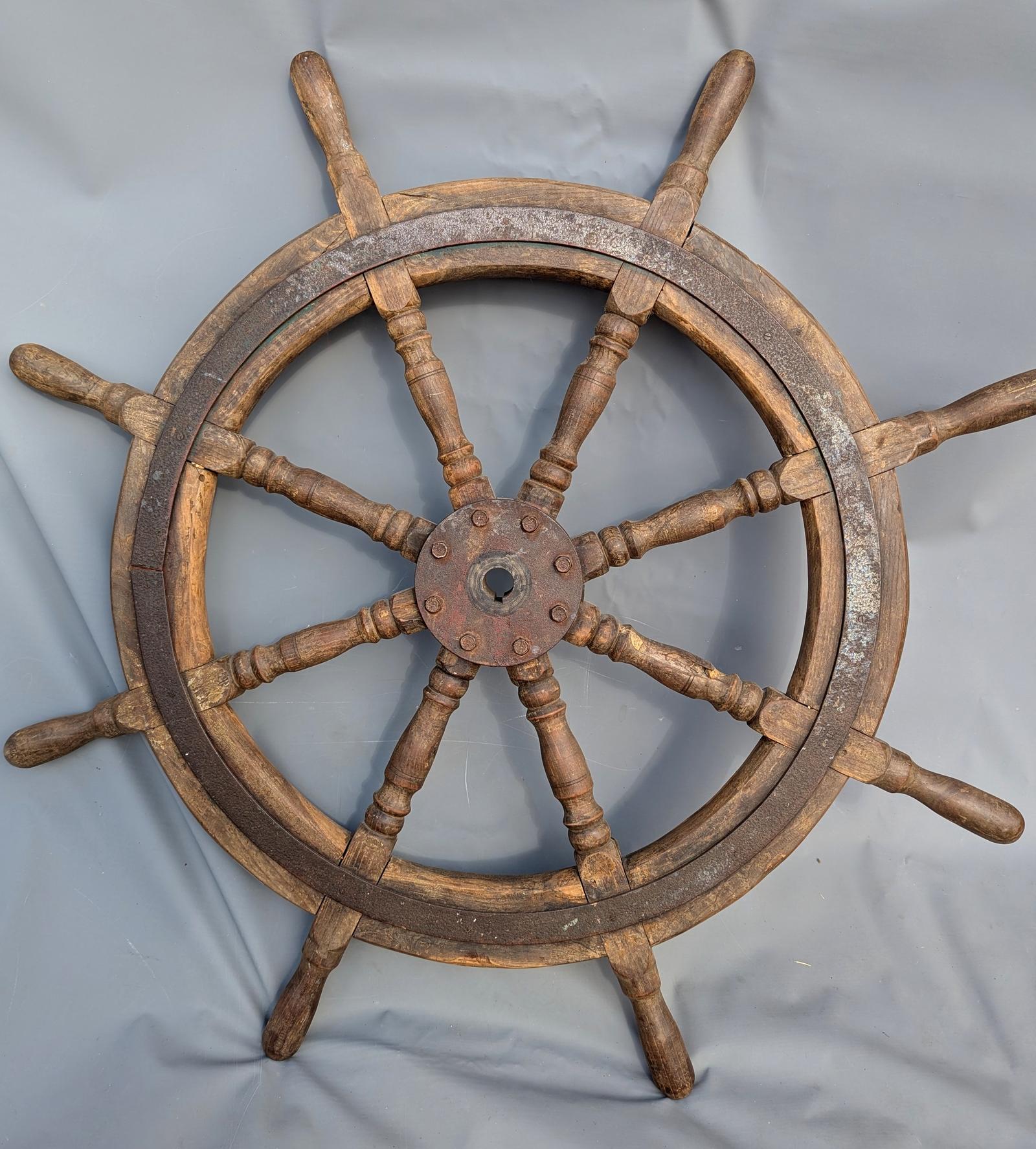 Rustic Antique Wooden Ships Wheel, Large (1 of 13) Rustic Antique Wooden Ships Wheel, Large (1 of 13)