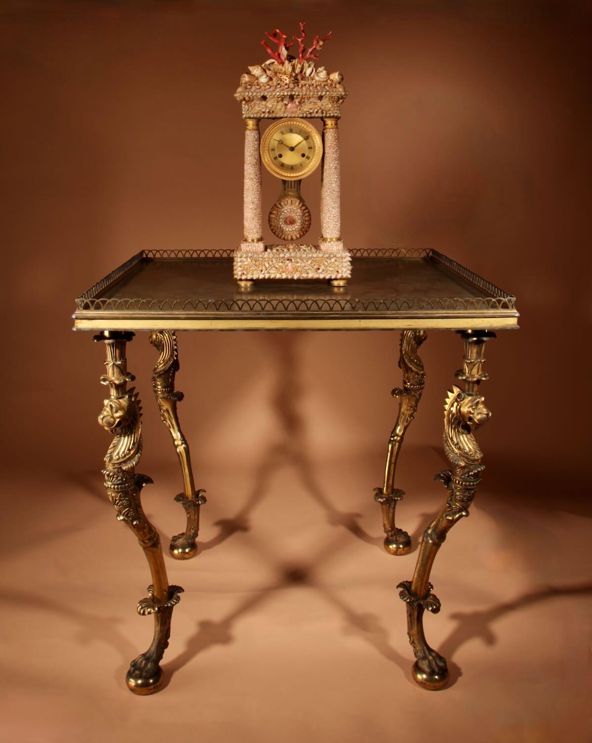 Very Rare & Beautiful Original Gilded Bronze Traveling Picnic Table (1 of 1)