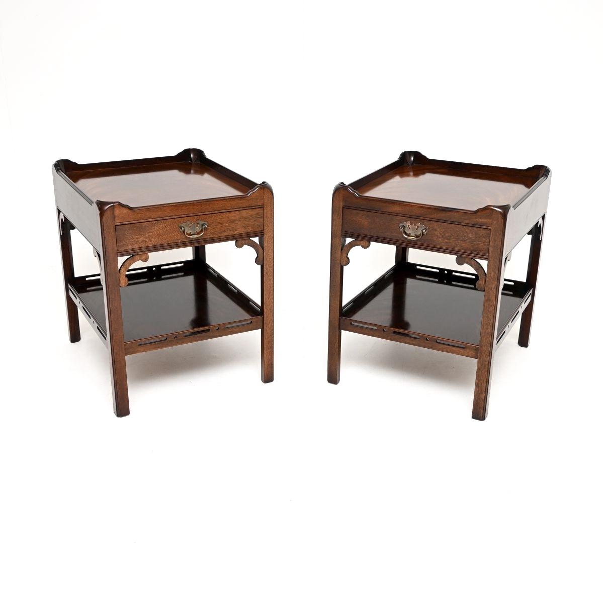 Pair of Georgian Style Mahogany Side Tables (1 of 9) Pair of Georgian Style Mahogany Side Tables (1 of 9)