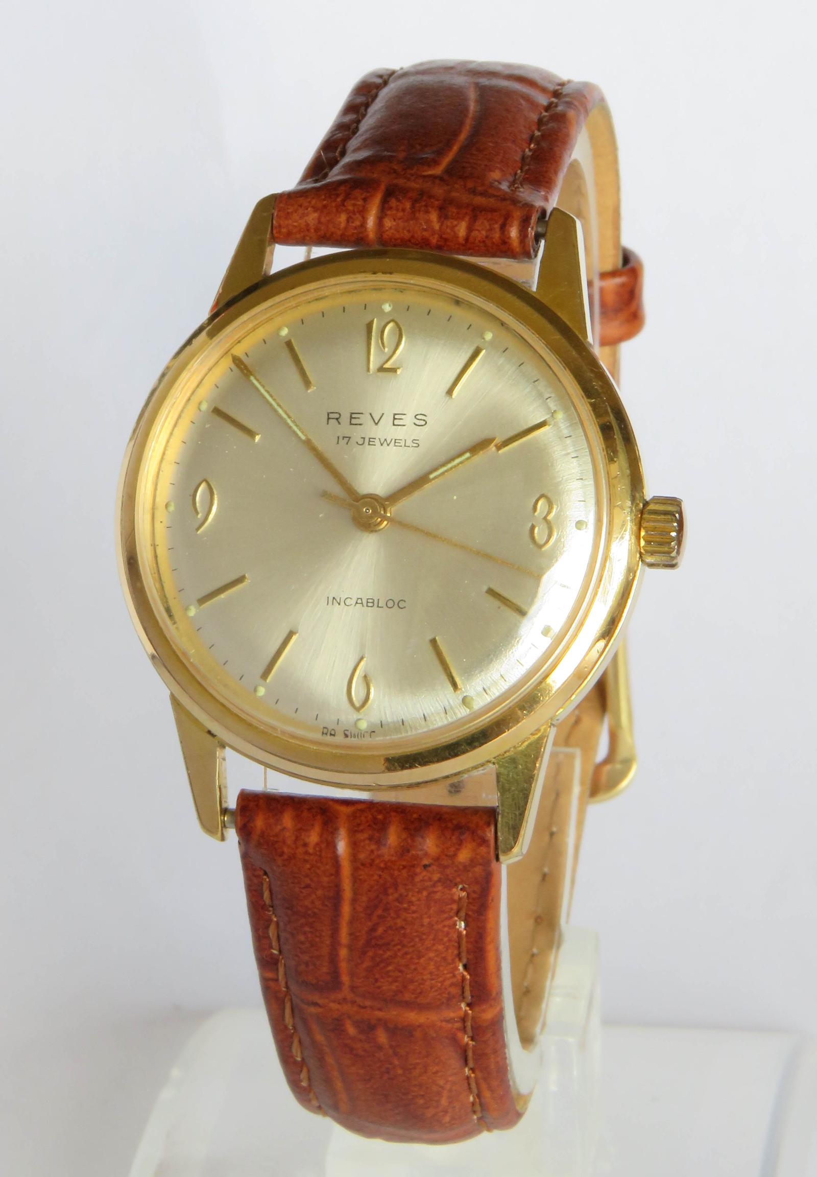 Watch : Gents Reves Private Label Wrist Watch, c.1960 (1 of 5)