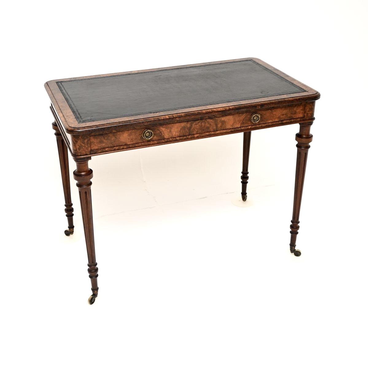 Antique Regency Period Burr Walnut Writing Table / Desk (1 of 10) Antique Regency Period Burr Walnut Writing Table / Desk (1 of 10)