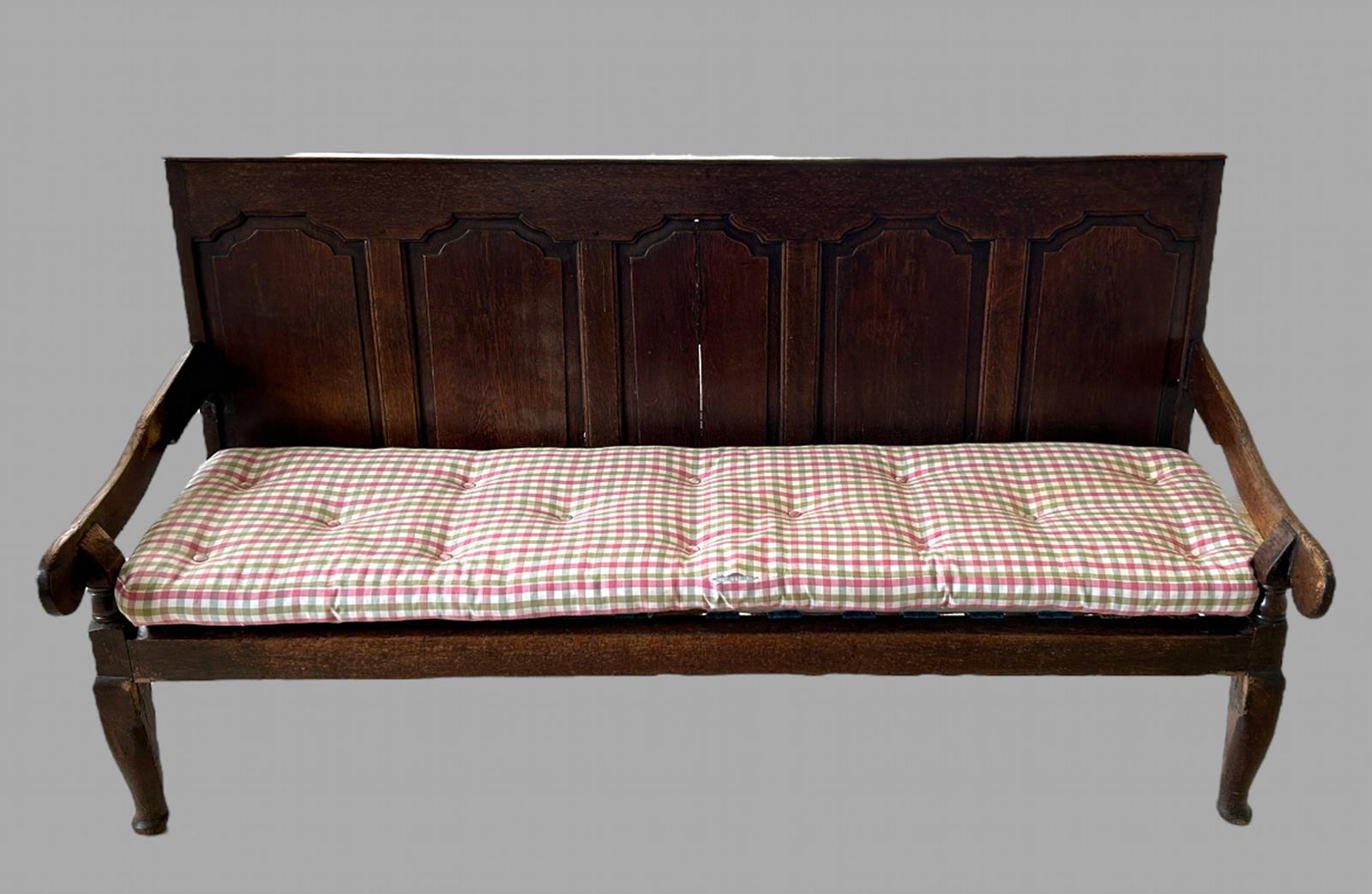 Georgian Oak Panelled Settle (1 of 7)