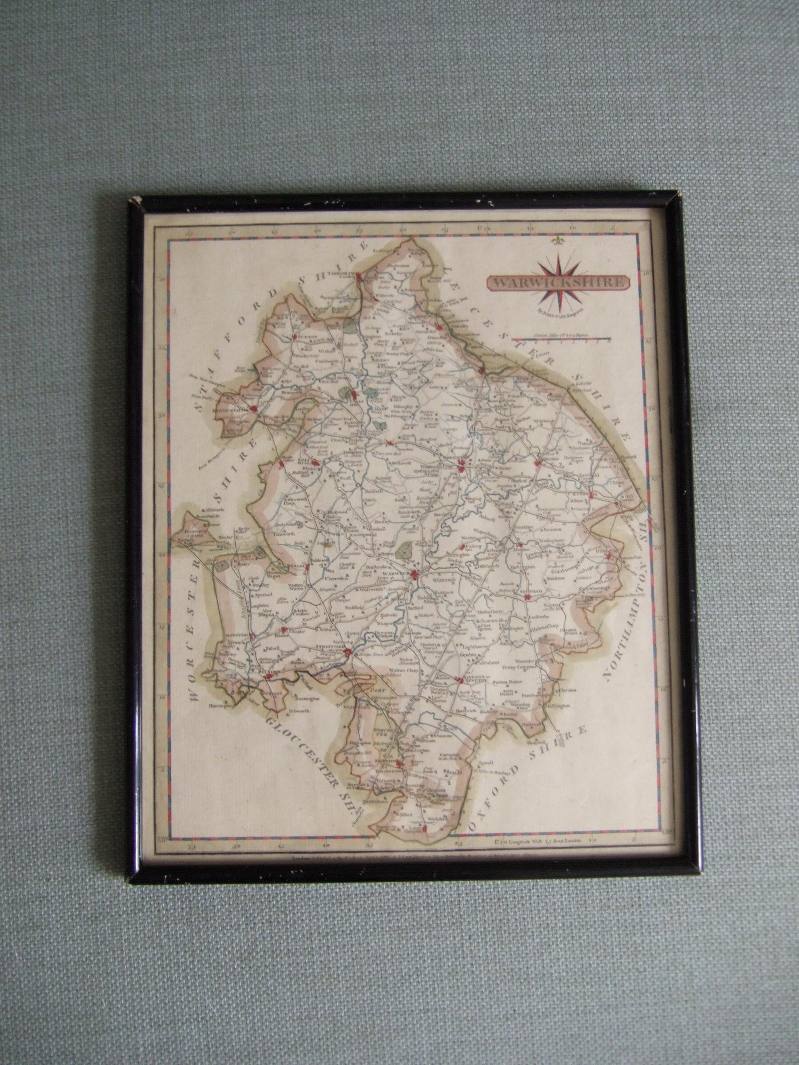 18th Century Map of Warwickshire by John Cary, Dated 1787 (1 of 5)