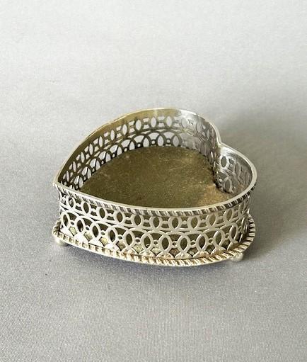 Lovely Victorian Pierced Silver Heart Shaped Trinket Dish (1 of 5)