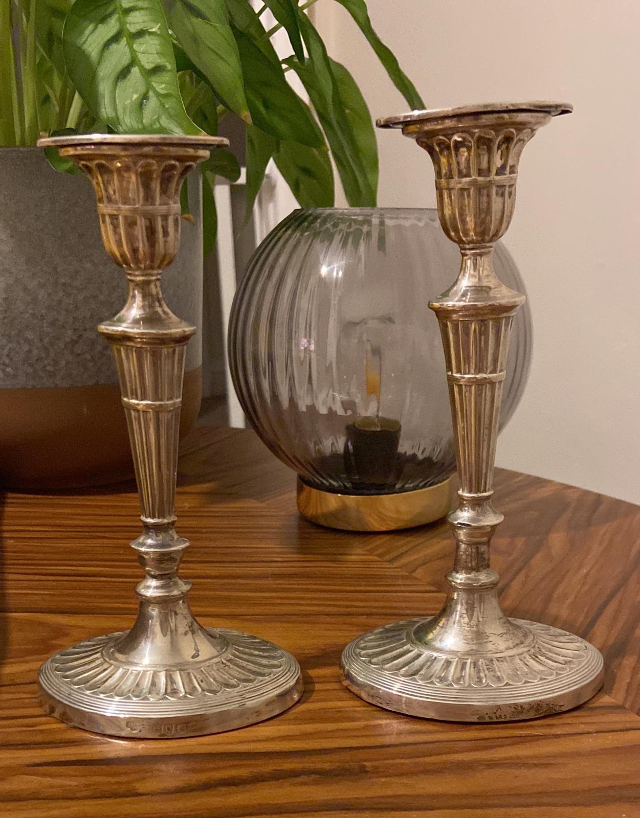 1901 Edwardian Silver Candlesticks Neo Classical G & S (1 of 15) 1901 Edwardian Silver Candlesticks Neo Classical G & S (1 of 15)