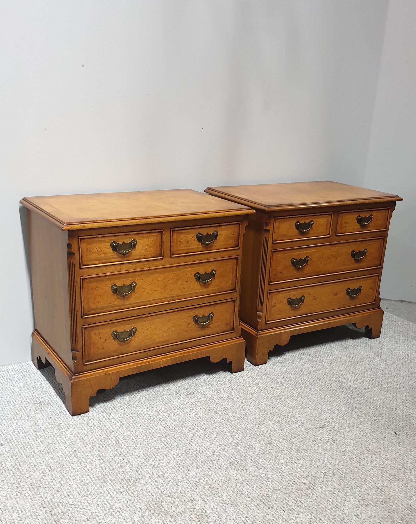 Pair of Burr Walnut Chests of Drawers (1 of 1) Pair of Burr Walnut Chests of Drawers (1 of 1)