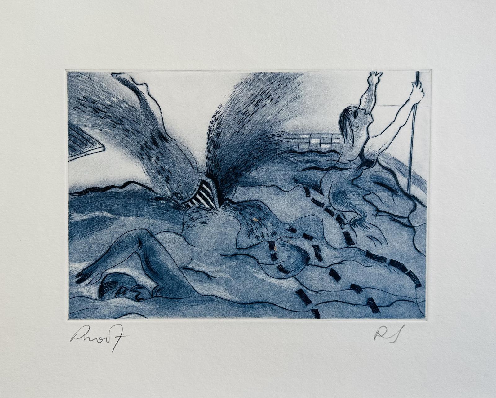 Original Etching’a Big Splash’ by Roland Jarvis’ 1926-2016. Artists Proof Copy. Initialled. C.1960 (1 of 1) Original Etching’a Big Splash’ by Roland Jarvis’ 1926-2016. Artists Proof Copy. Initialled. C.1960 (1 of 1)