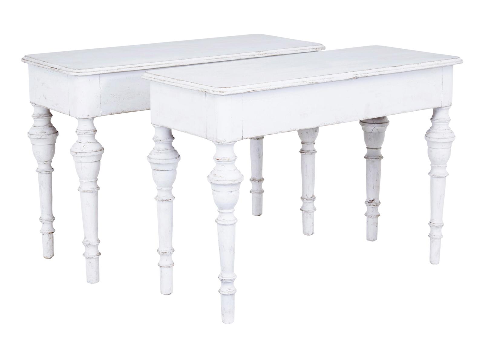 Fine Pair of 19th Century Swedish Painted Pine Console Tables (1 of 8)