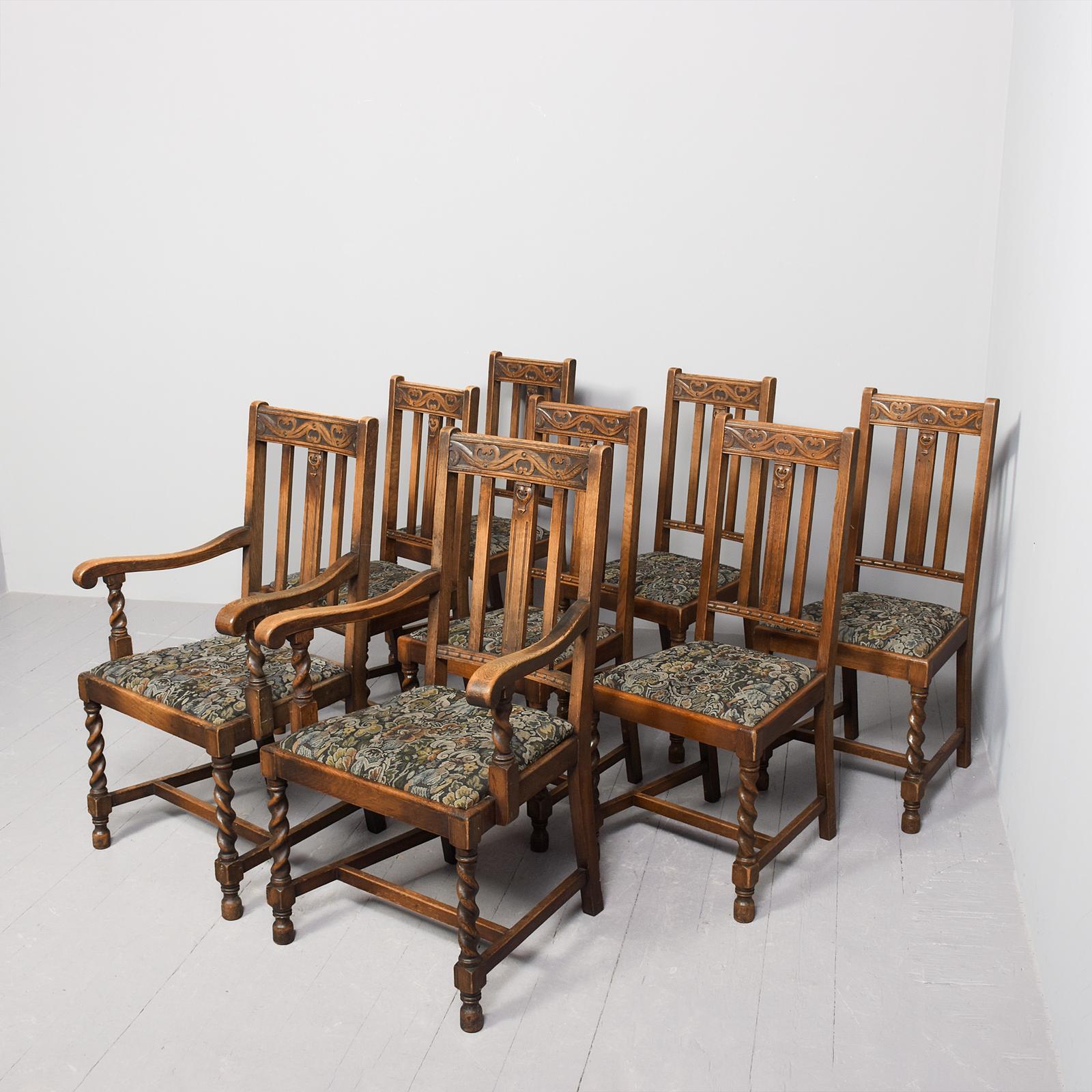 Set of 8 Solid Oak Dining Chairs (1 of 14) Set of 8 Solid Oak Dining Chairs (1 of 14)