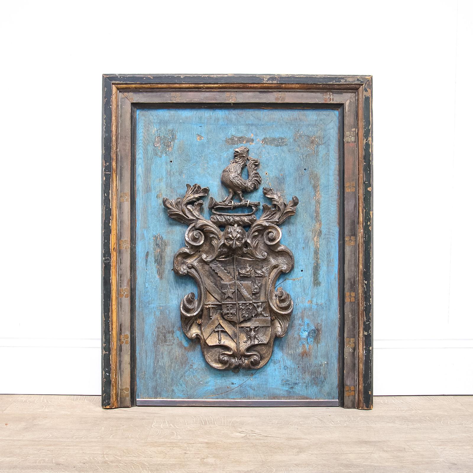 Rare 18th Century Lead Coat of Arms (1 of 8) Rare 18th Century Lead Coat of Arms (1 of 8)