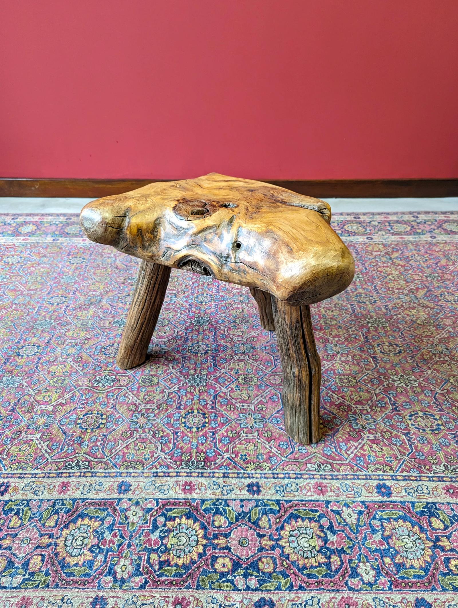 Teak Root Tripod Stool (1 of 9)