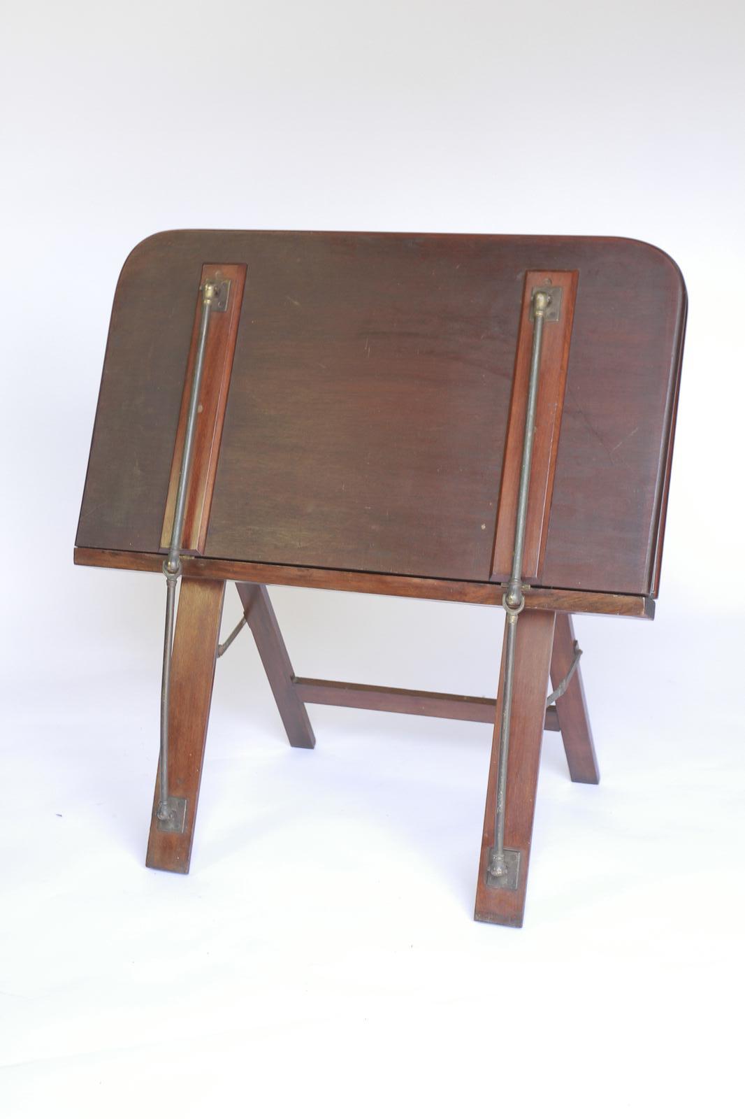Victorian Mahogany & Brass Port Folio Stand (1 of 7)