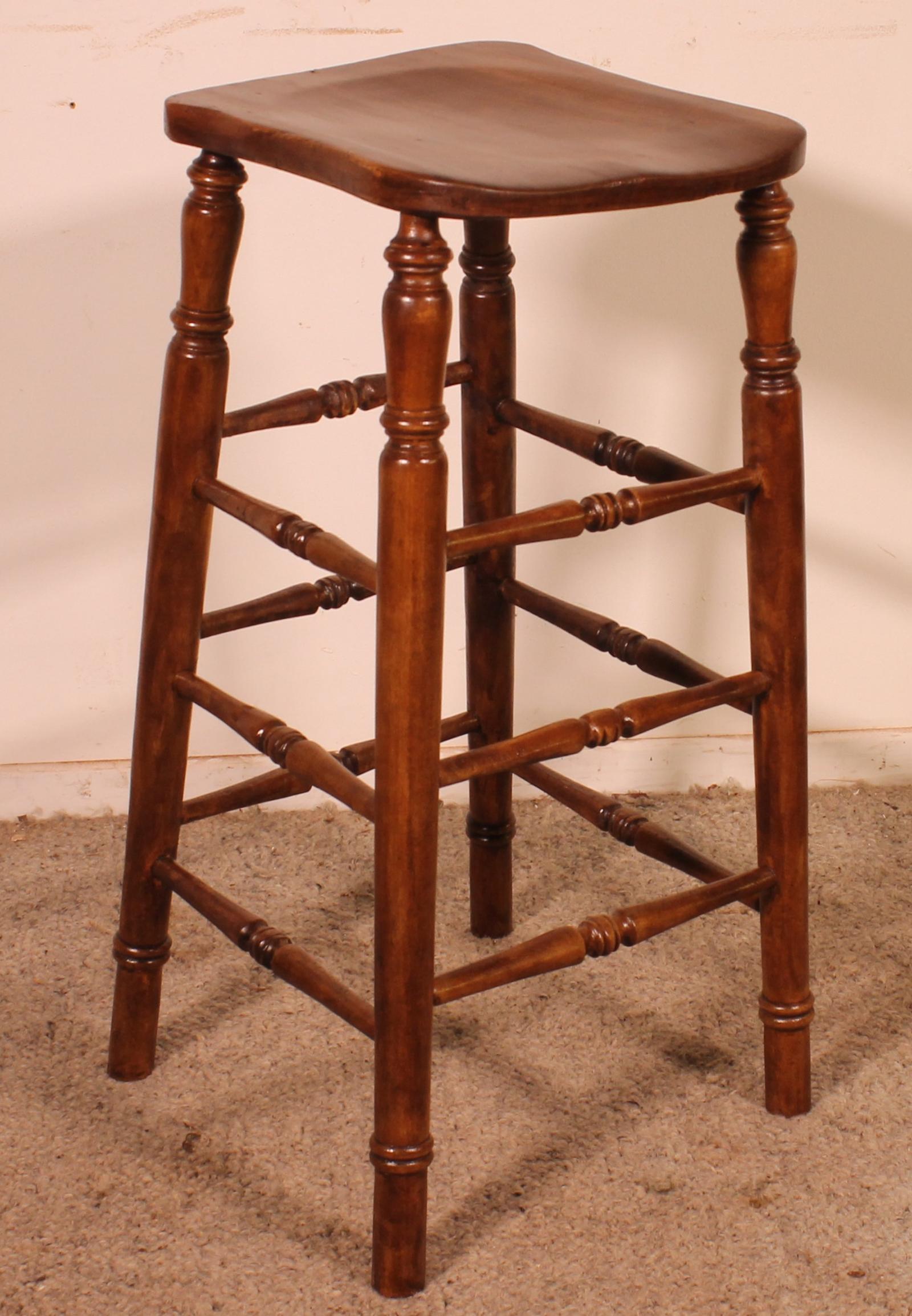 19th Century Elm High Bar Stool (1 of 10) 19th Century Elm High Bar Stool (1 of 10)