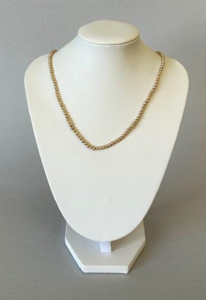 Small Art Deco Silver & Seed Pearl Necklace (1 of 6)