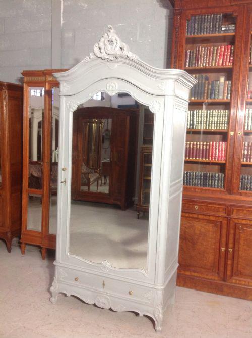 Painted Single Armoire in Plummet Grey (1 of 8) Painted Single Armoire in Plummet Grey (1 of 8)