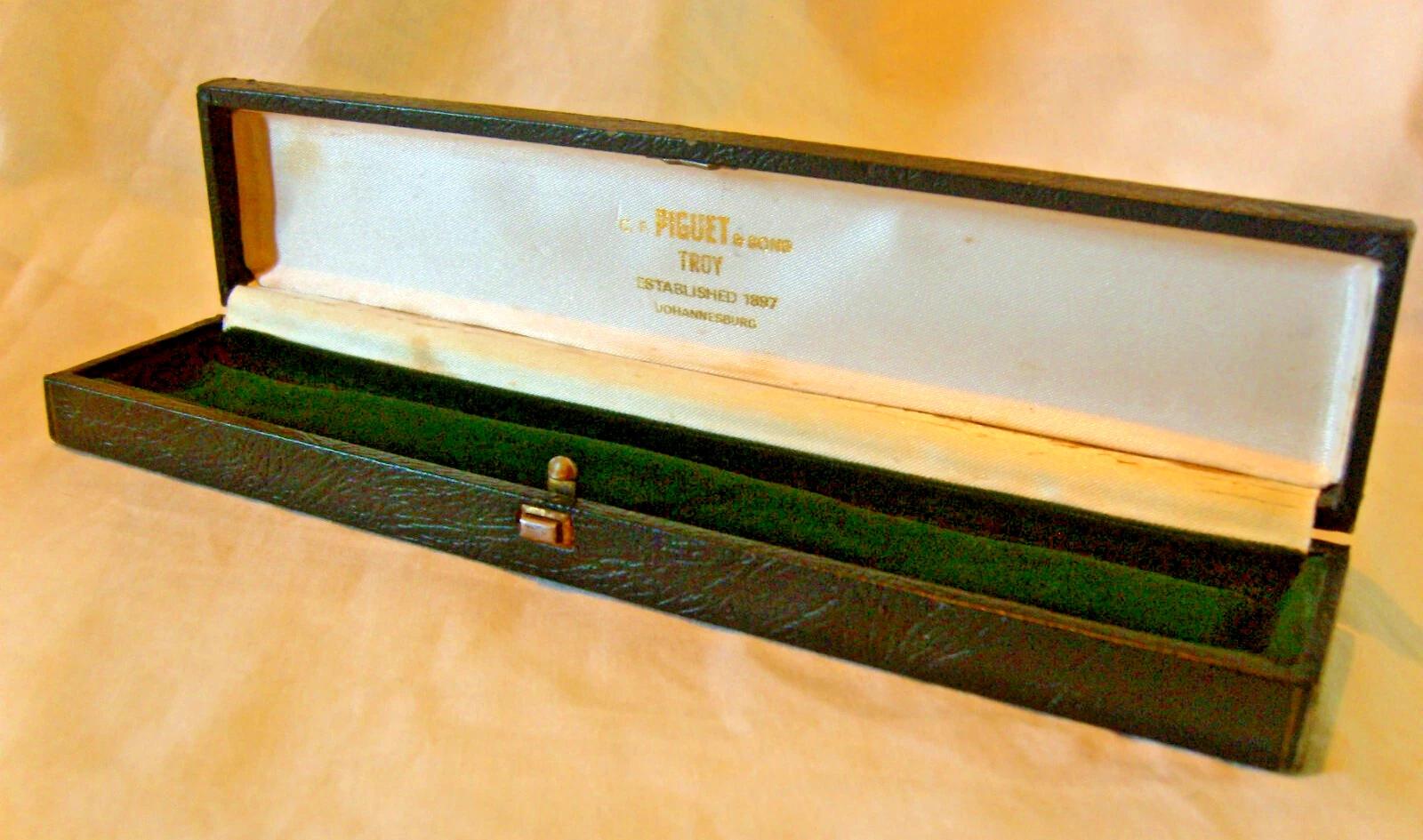 Piguet Wrist Watch Box Rare Dark Green Display Presentation Vintage (1 of 19)