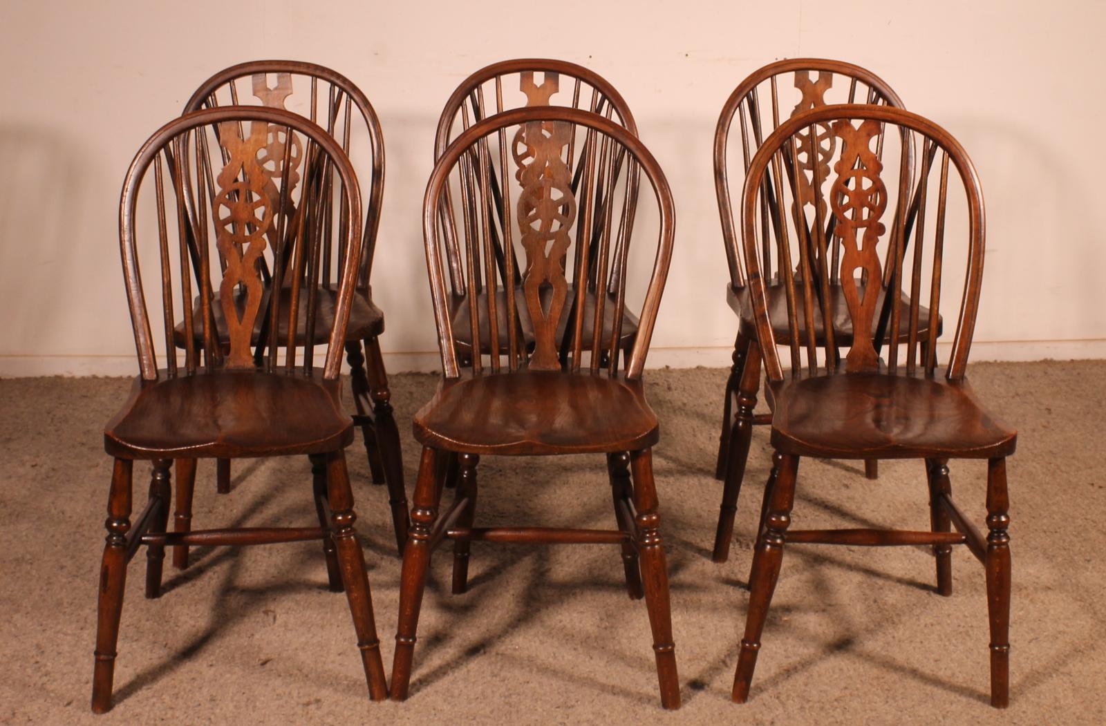 Set of 6 Windsor Wheelback Chairs (1 of 12)