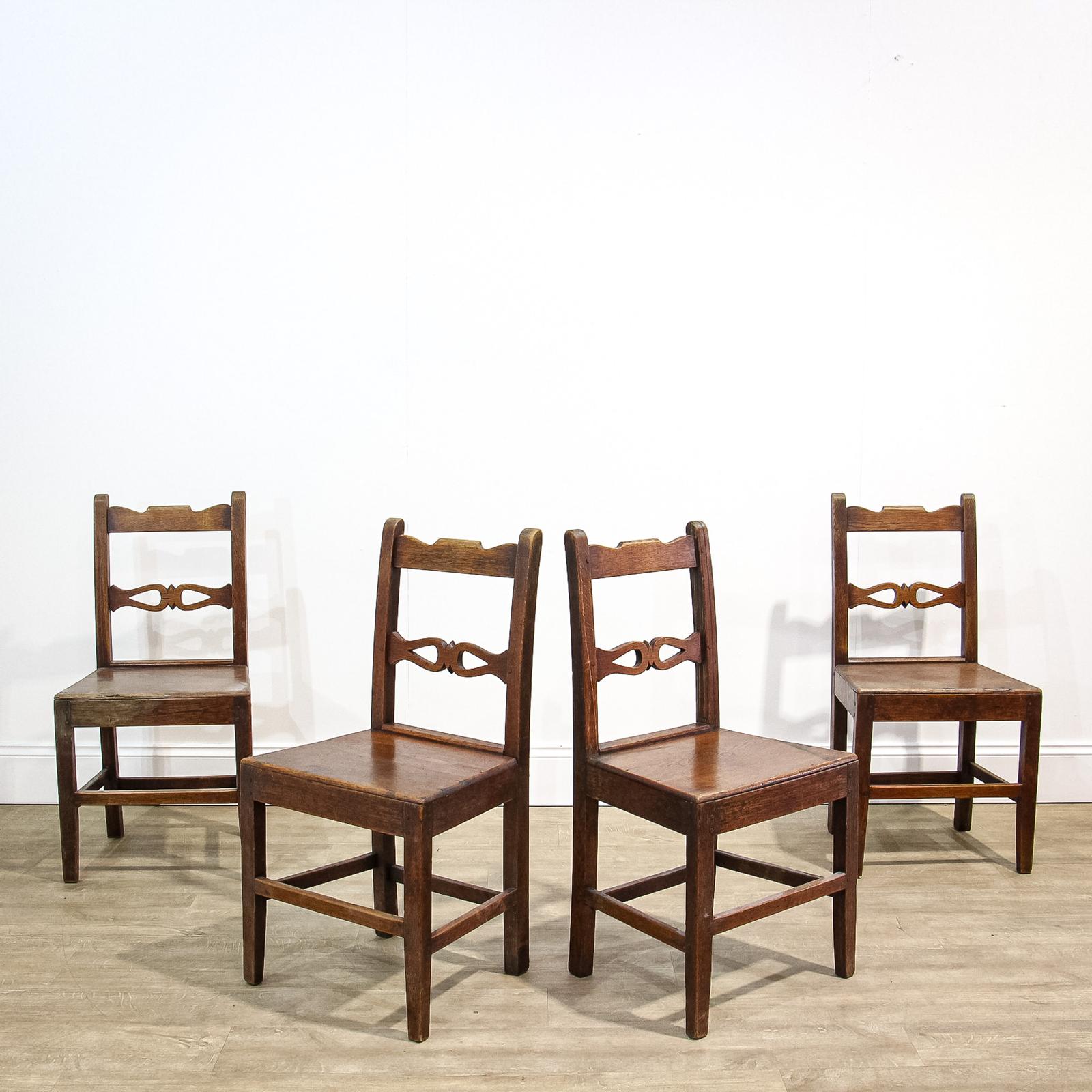 Set of 4 Oak Welsh Country Dining Chairs (1 of 14)