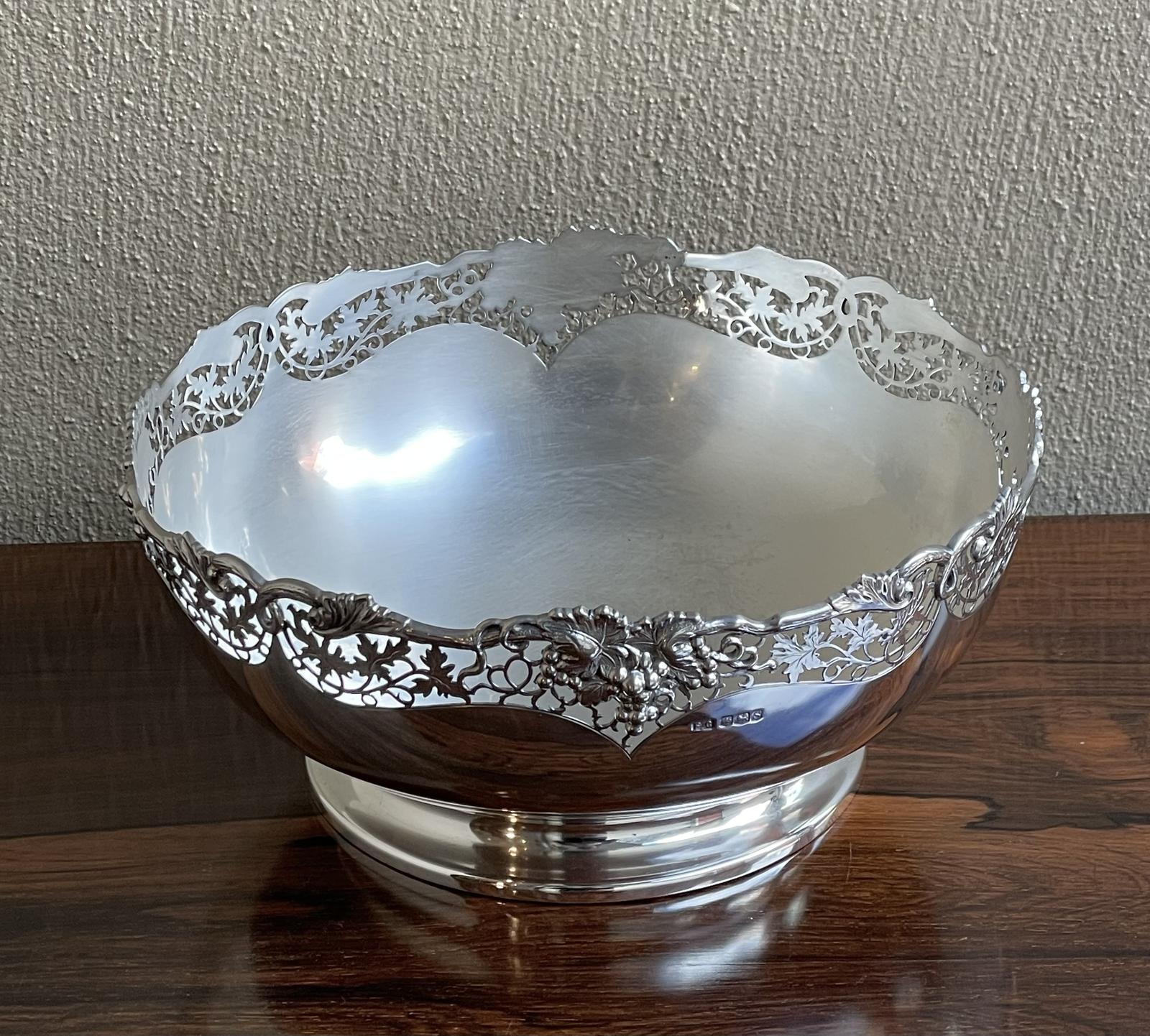 Elizabeth II Solid Silver Fruit Bowl (1 of 3)