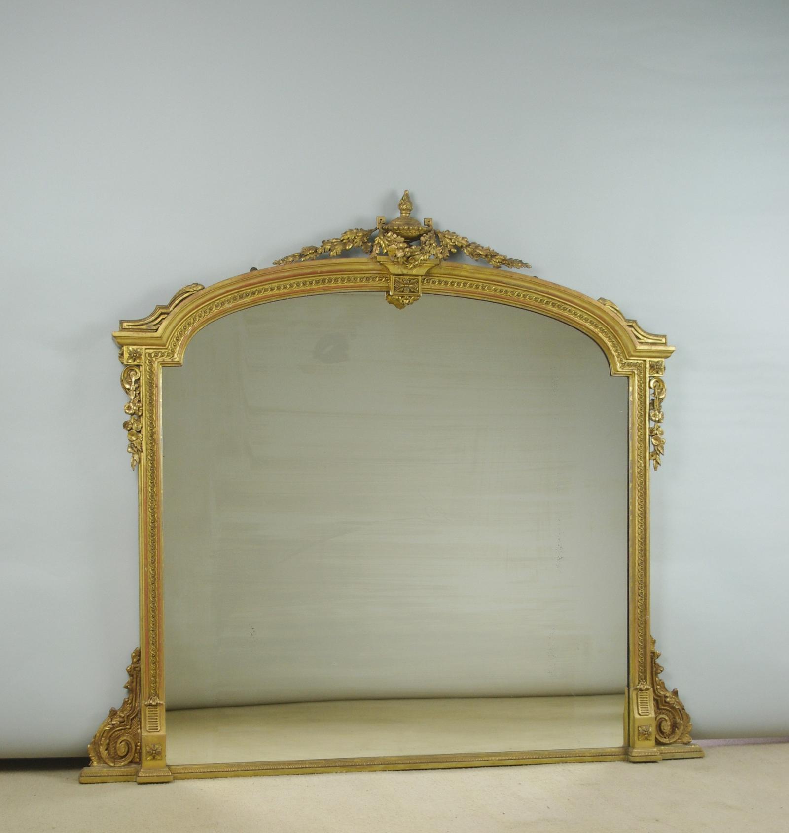 Victorian Gilt Large Overmantle Mirror (1 of 9) Victorian Gilt Large Overmantle Mirror (1 of 9)