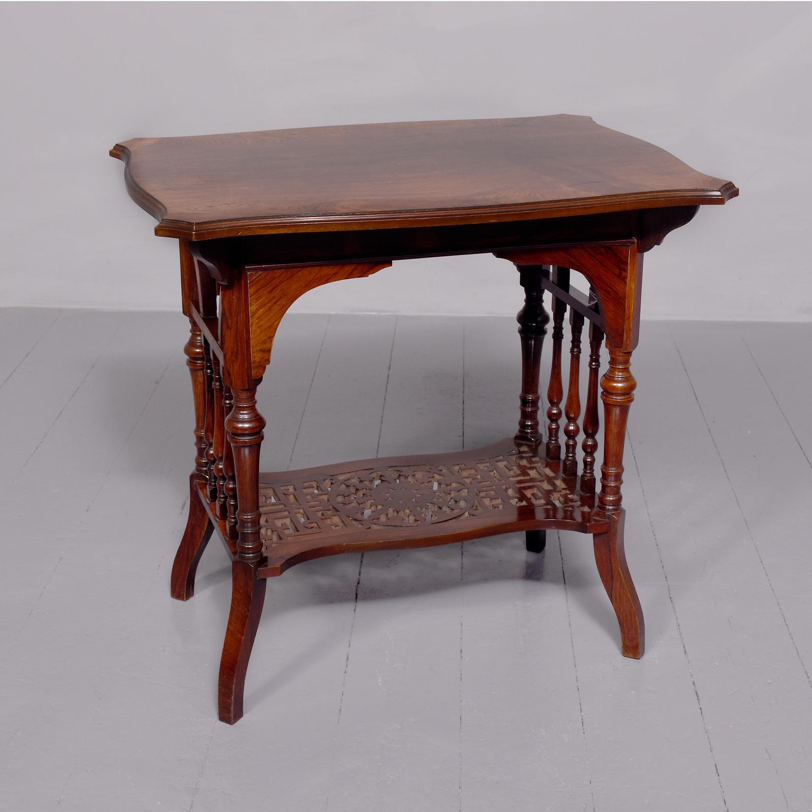 Late 19th Century Art Nouveau Influence Low Rosewood Free Standing Table (1 of 5)