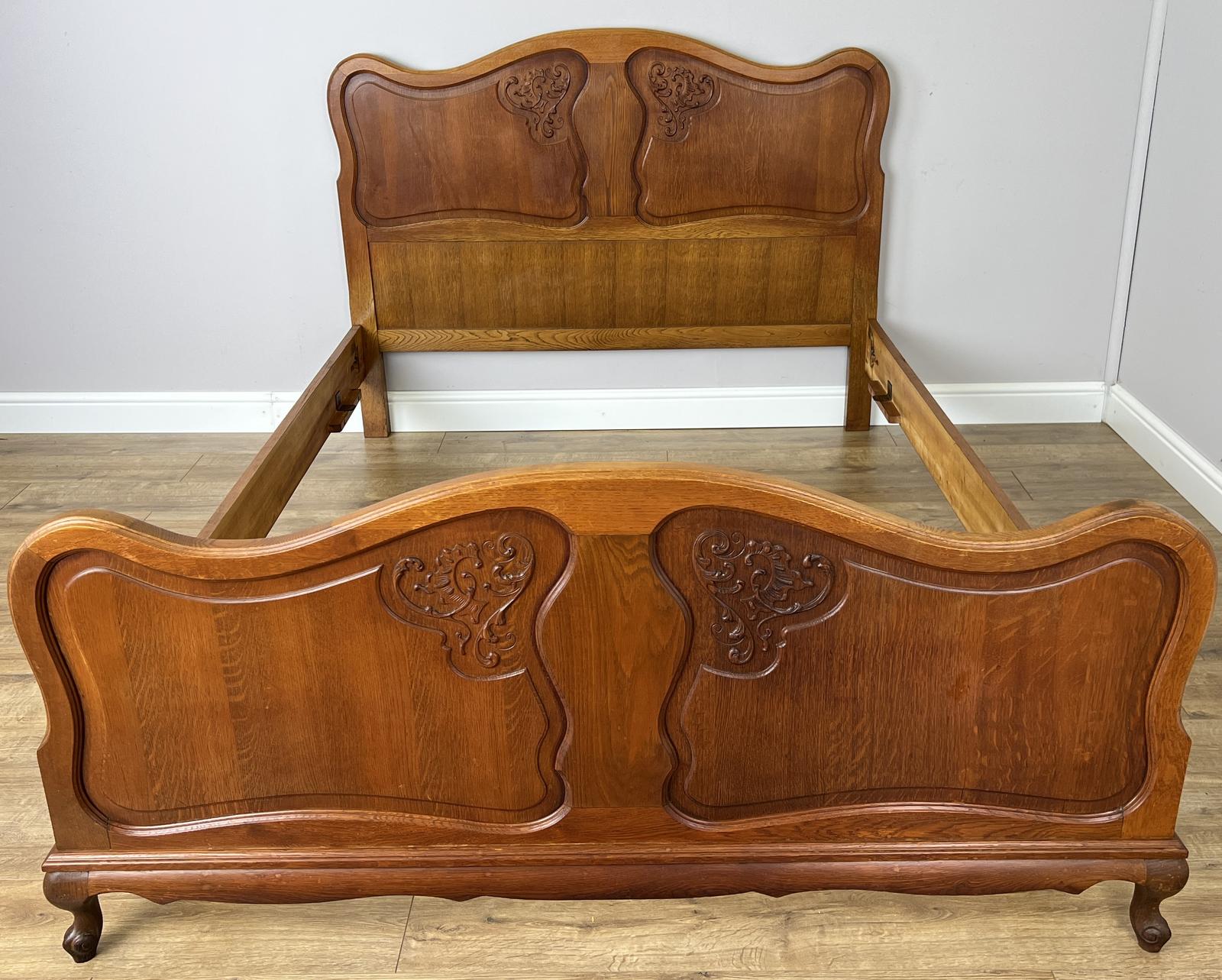 Bed Vintage French Oak Double Bed Headboard (1 of 12) Bed Vintage French Oak Double Bed Headboard (1 of 12)