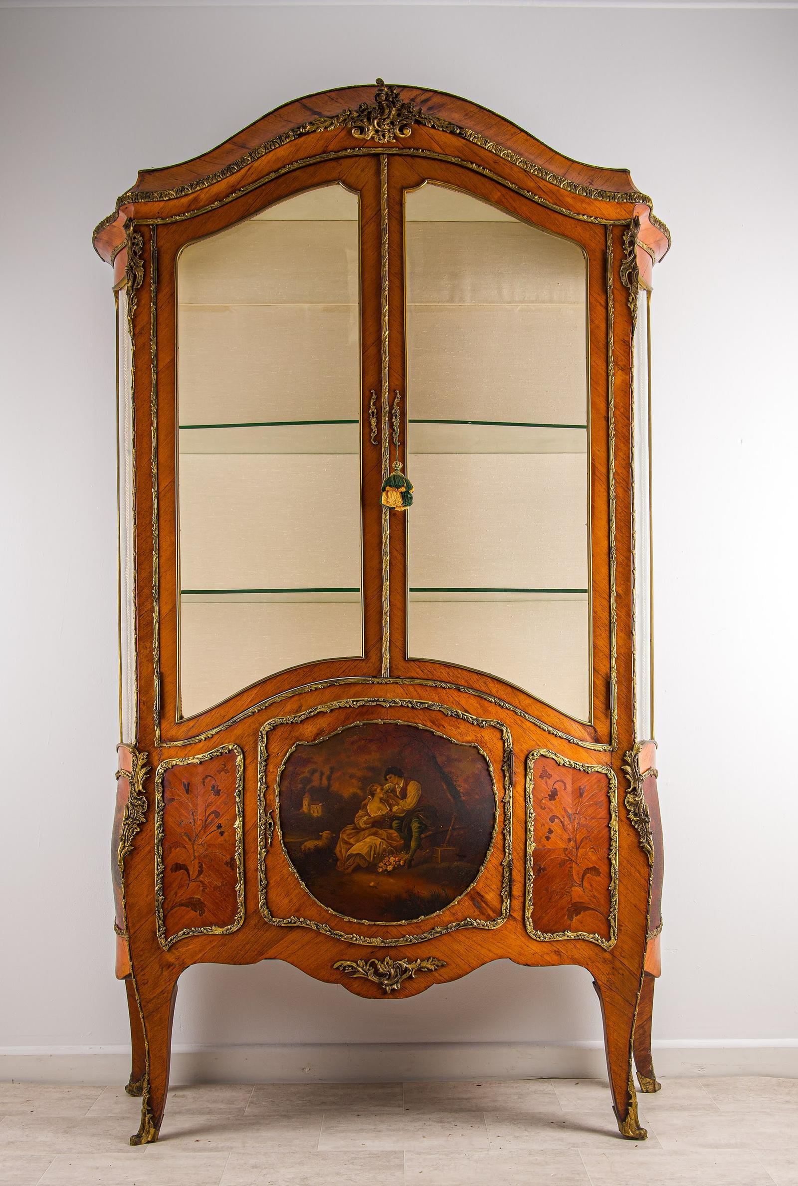 Antique French Kingwood Vernis Martin Vitrine Cabinet with Ormolu Mounts c.1880 (1 of 6) Antique French Kingwood Vernis Martin Vitrine Cabinet with Ormolu Mounts c.1880 (1 of 6)